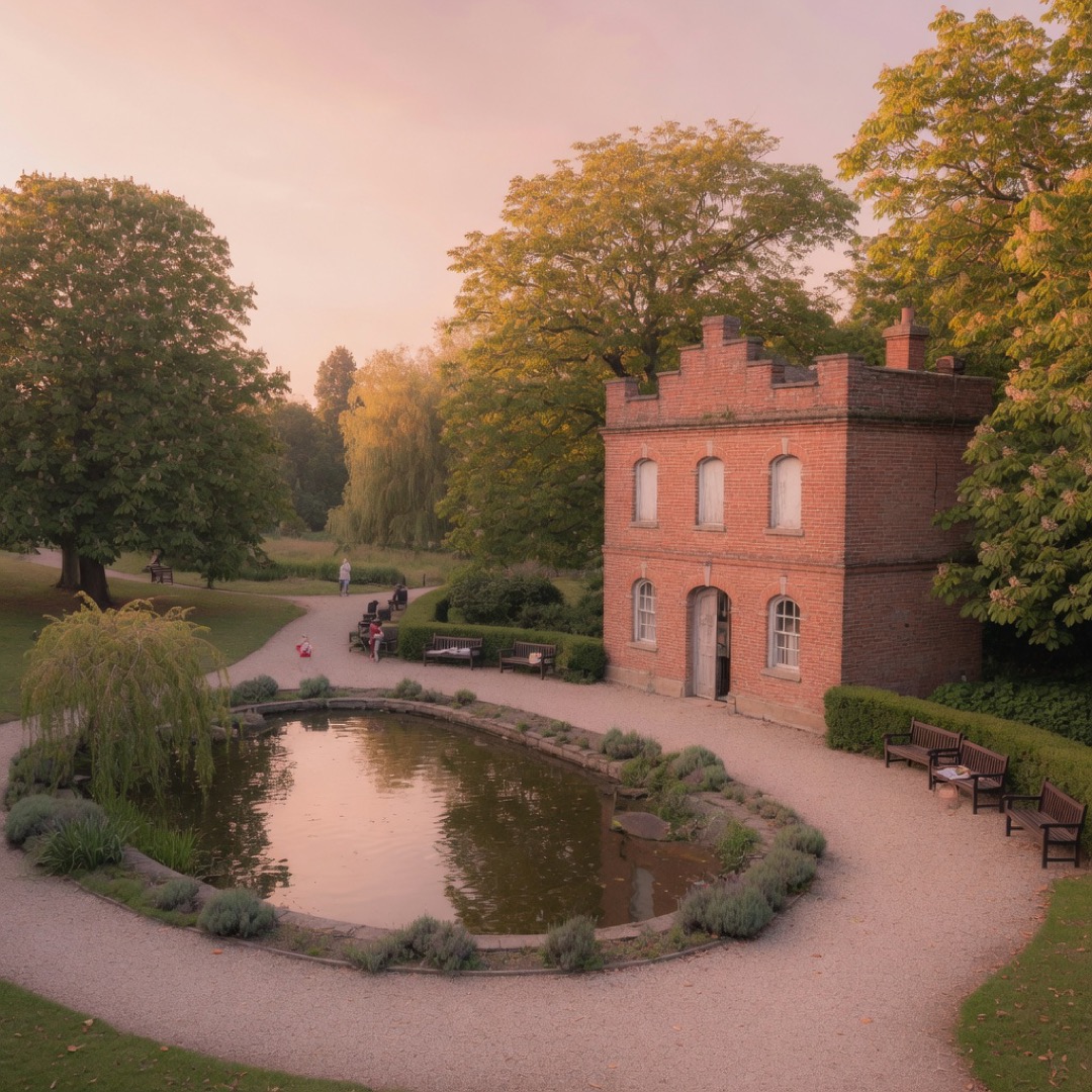 Ponds and trees of Sarphatipark in De Pijp