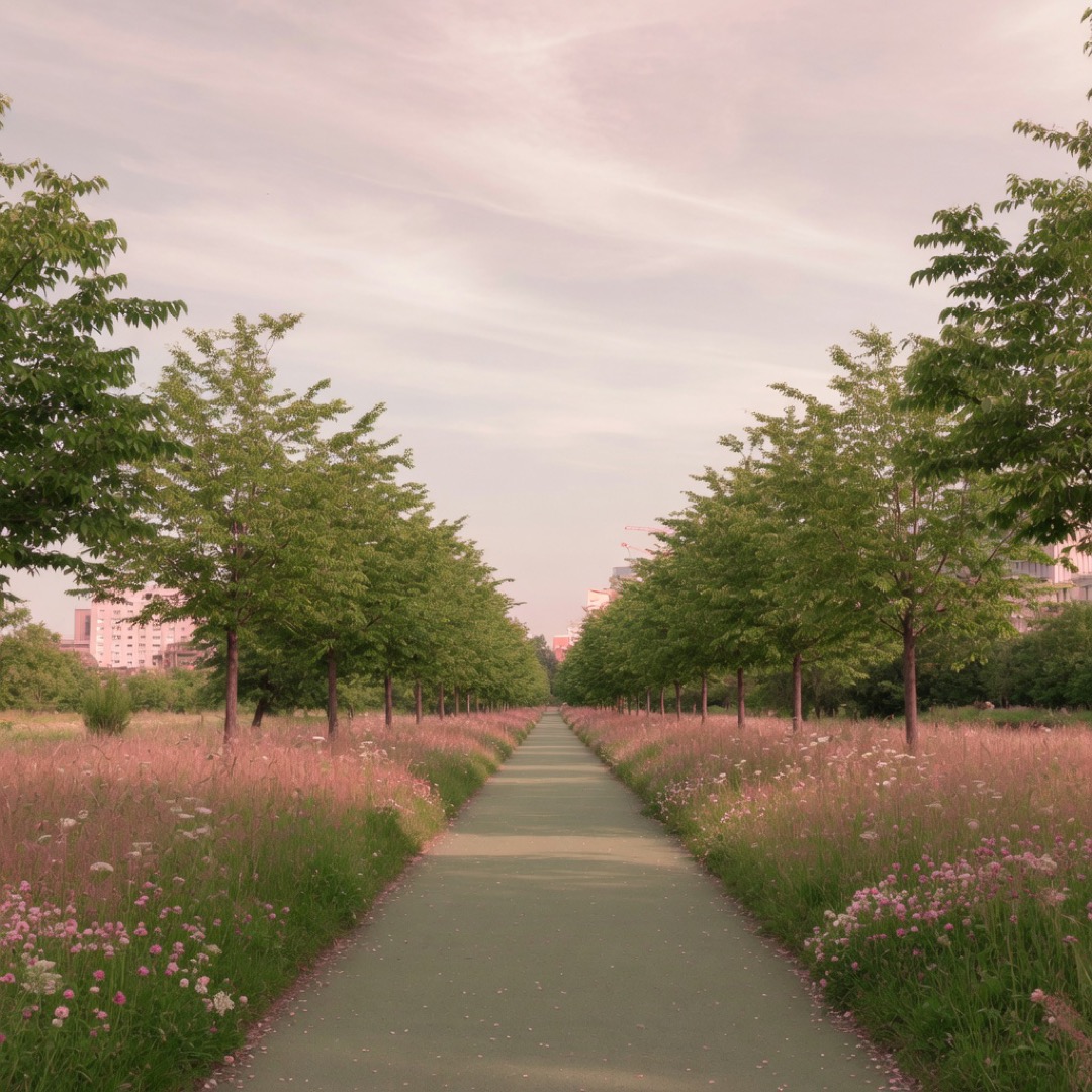 Green corridor path in Freedom Park, Atlanta