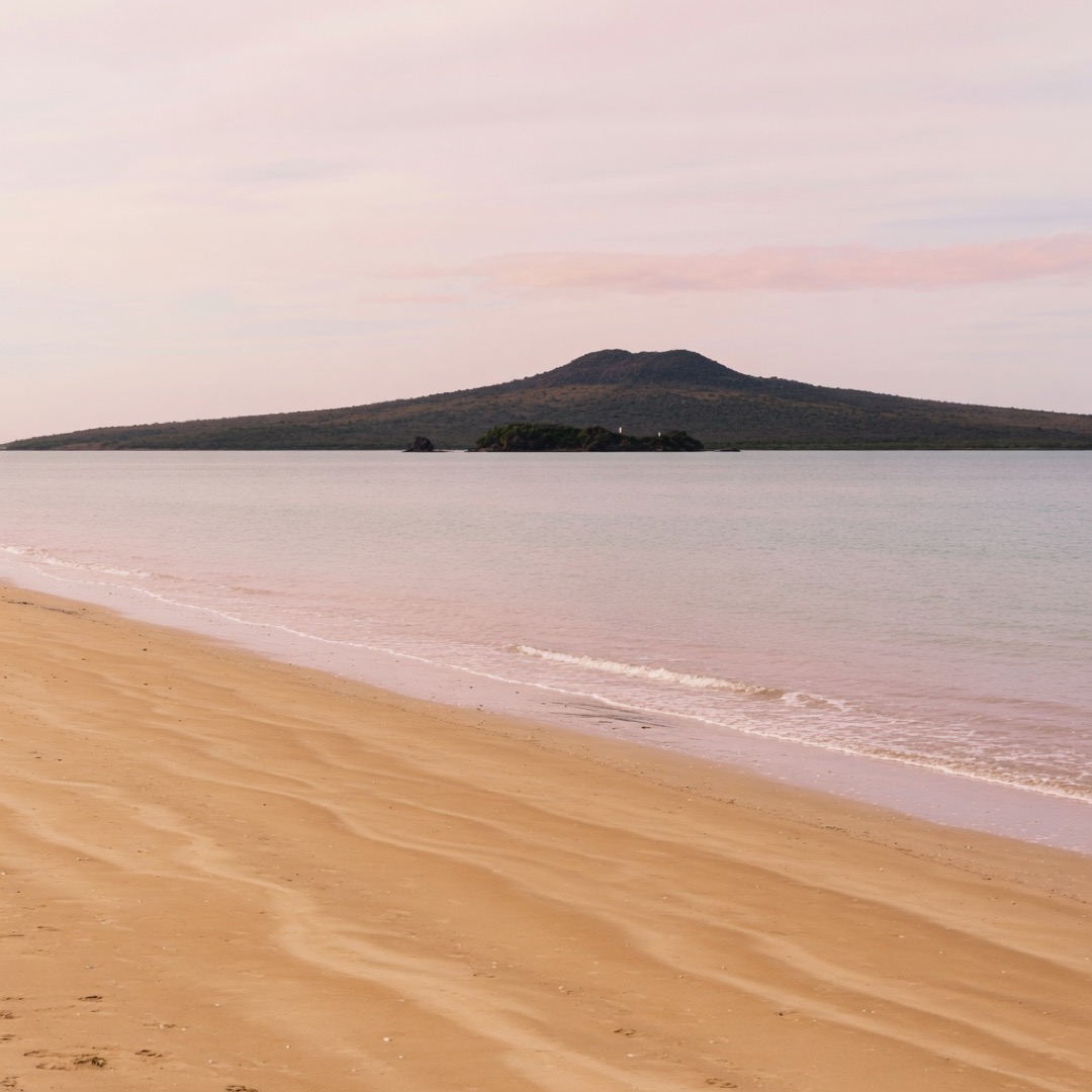 Golden sand and Rangitoto views at Takapuna Beach