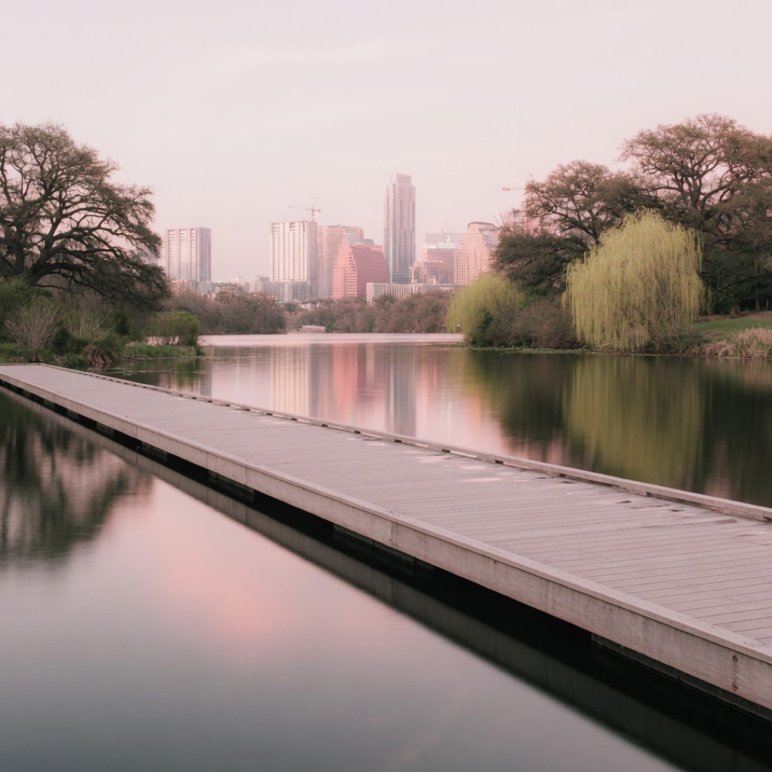 Boardwalk along Lady Bird Lake, Austin
