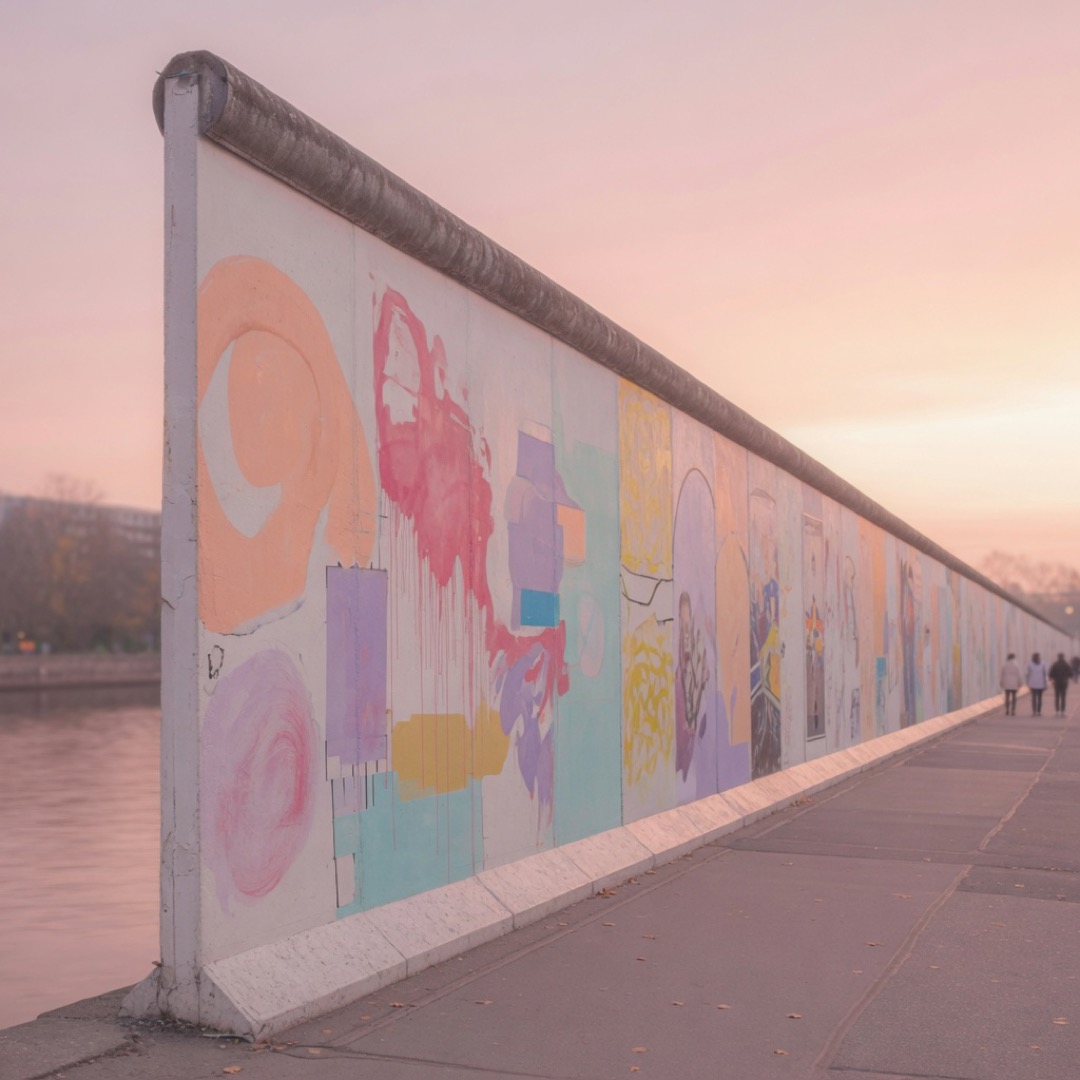 Painted Wall segment along the East Side Gallery in Berlin