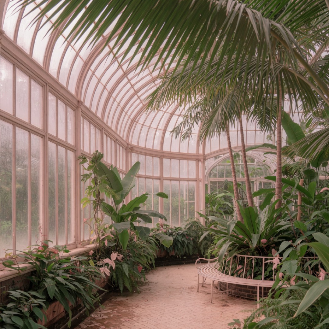 Glasshouse greenery at Lincoln Park Conservatory, Chicago