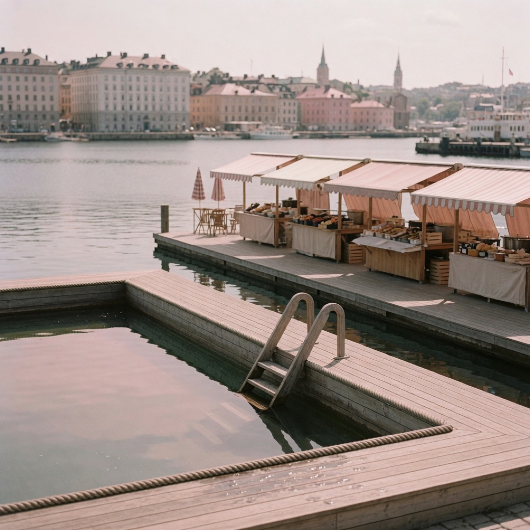 The small harbour bath at Søndre Refshalebassin near Reffen
