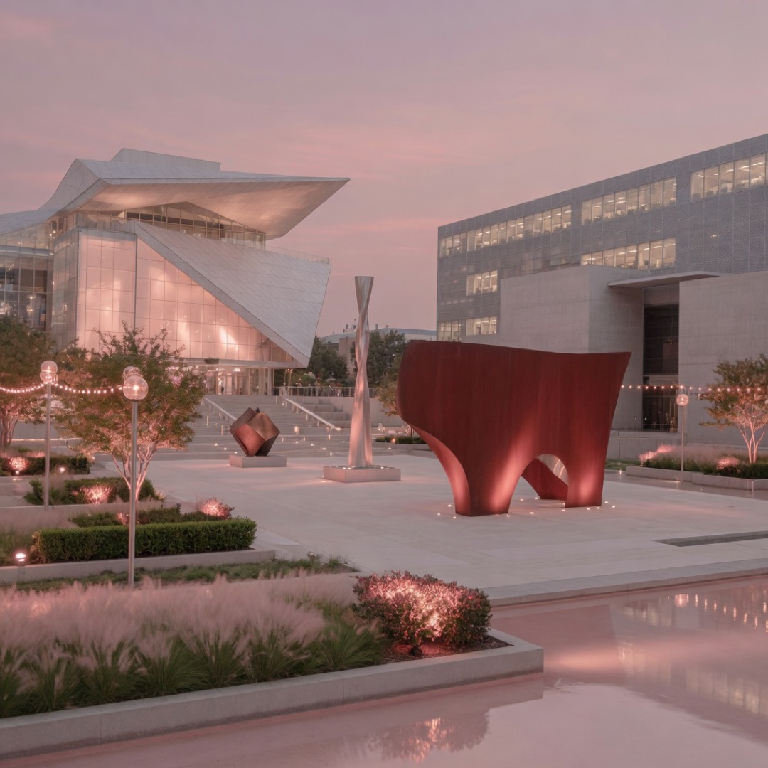 Open plaza at the Dallas Arts District