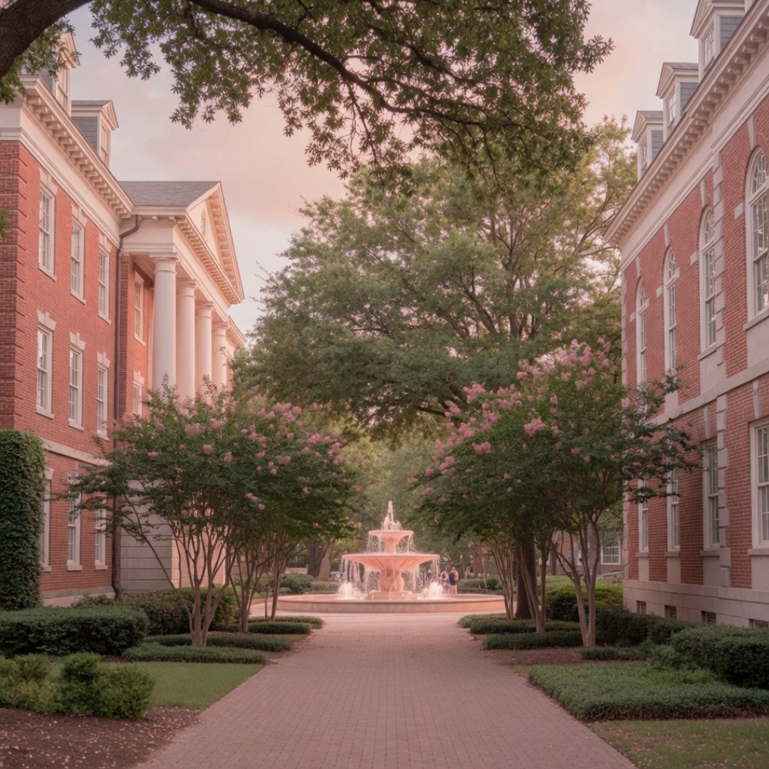 Campus green at Southern Methodist University, Dallas