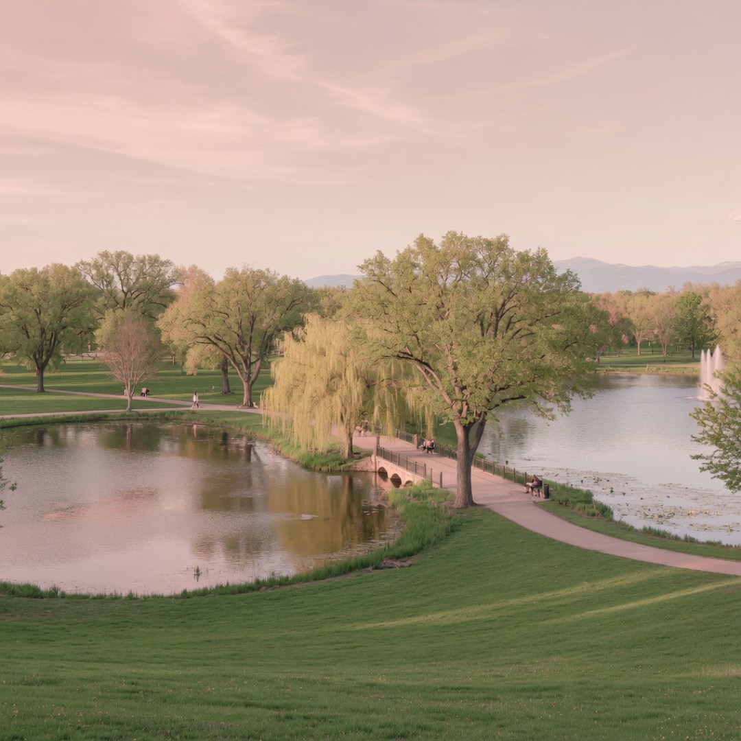 Lakes and lawns at Washington Park, Denver