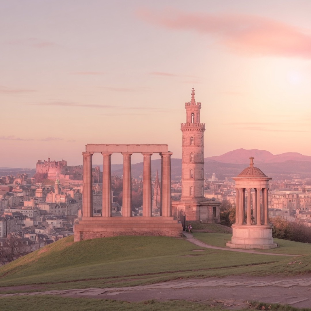 Calton Hill — classic city overlook — Edinburgh