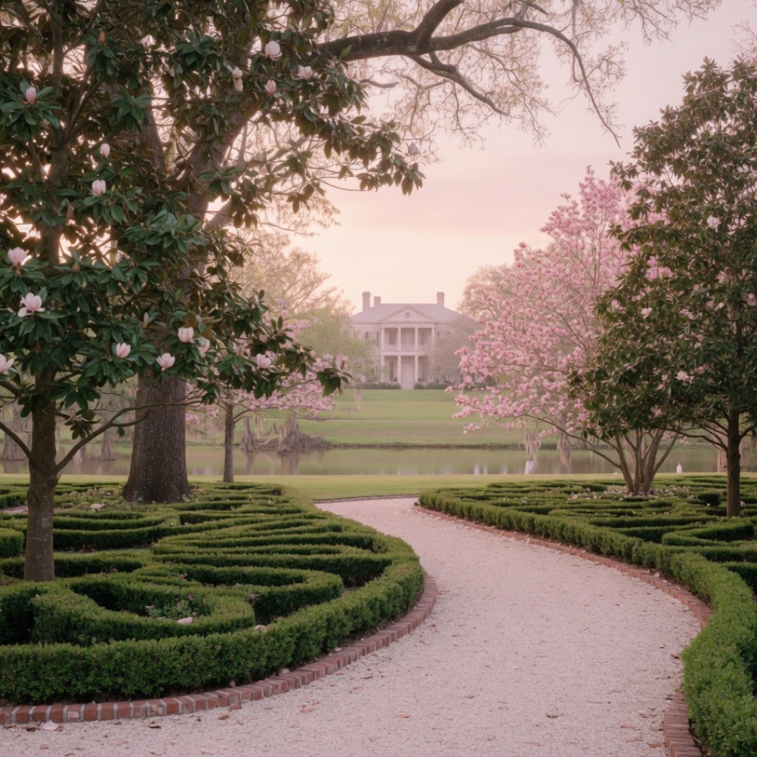 Garden paths at Bayou Bend Gardens, Houston