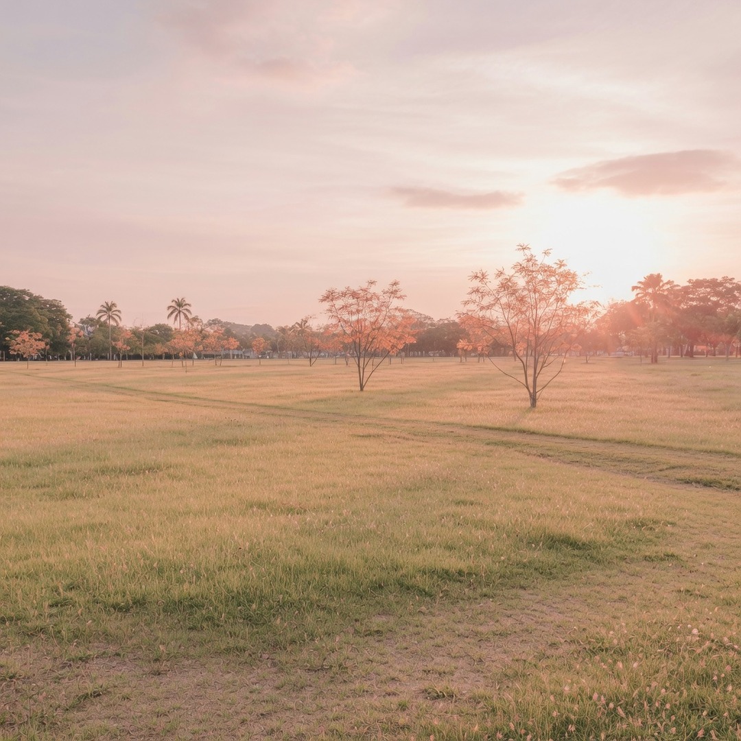 The big open field at Kepong Metropolitan Park (Taman Layang-Layang) — Soft Blush practical date pin