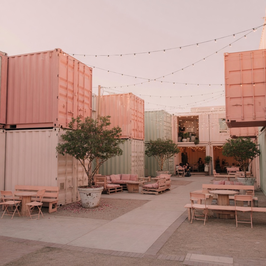 Open-air lights at Container Park, Las Vegas