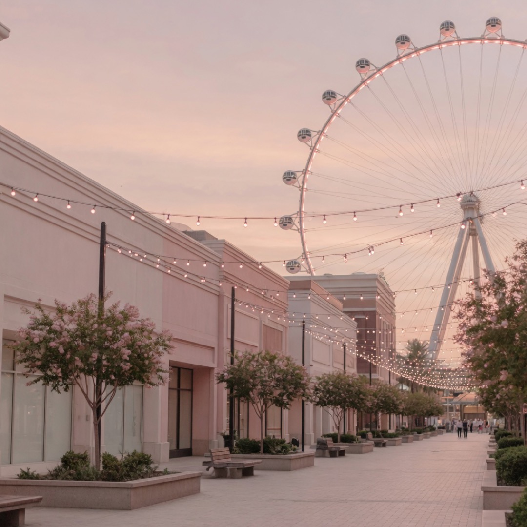 Pedestrian promenade lights in Las Vegas