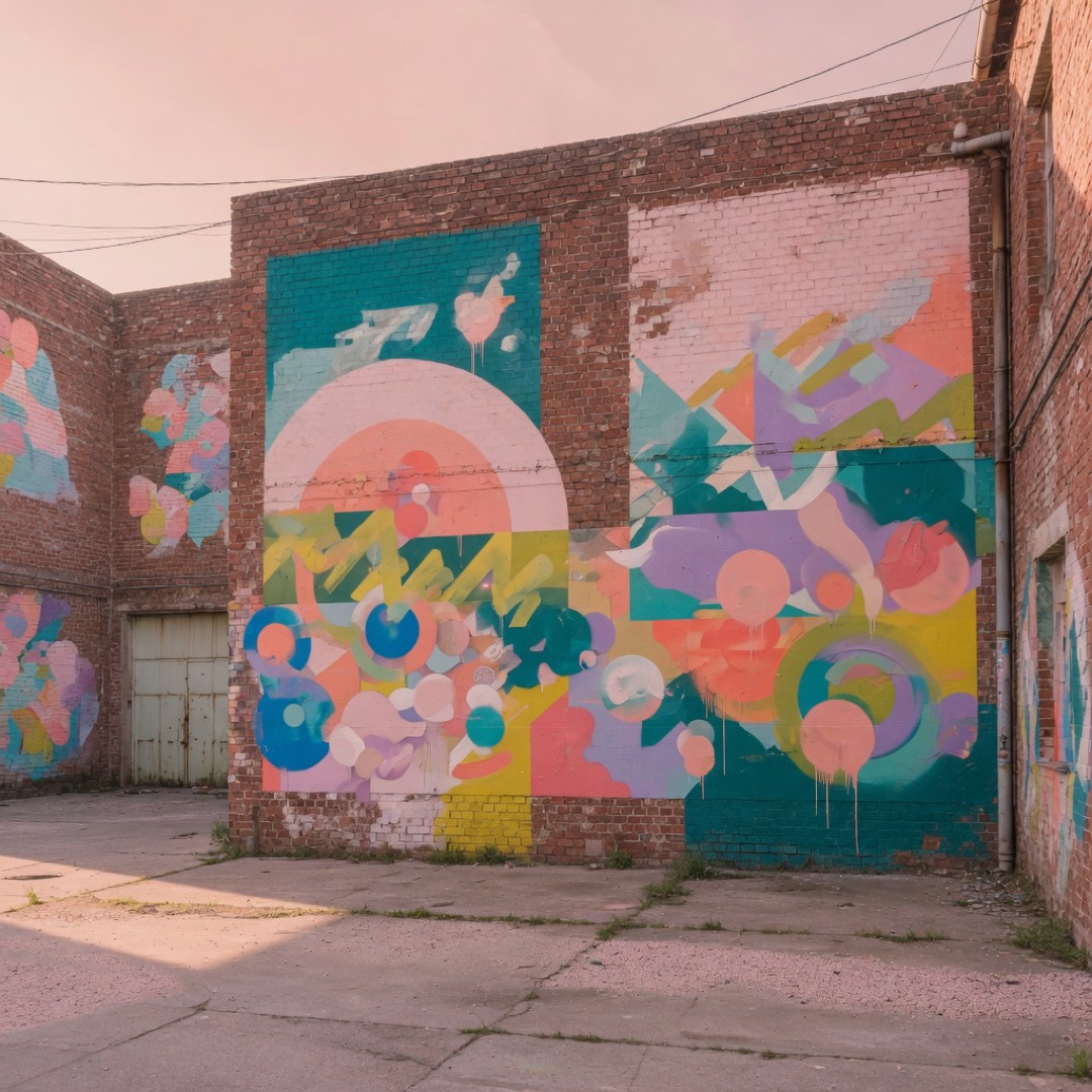 Street art and old factory walls in the LX Factory quarter