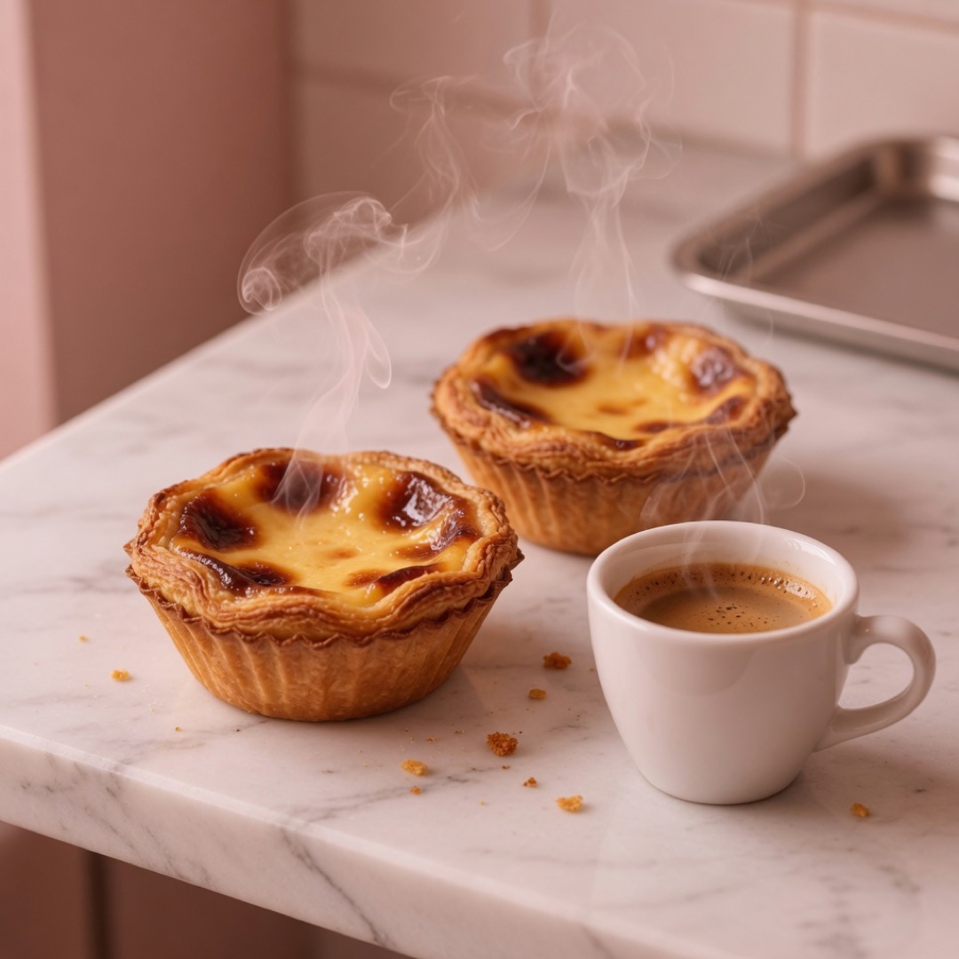 Custard tarts and coffee at the famous Belém pastry shop