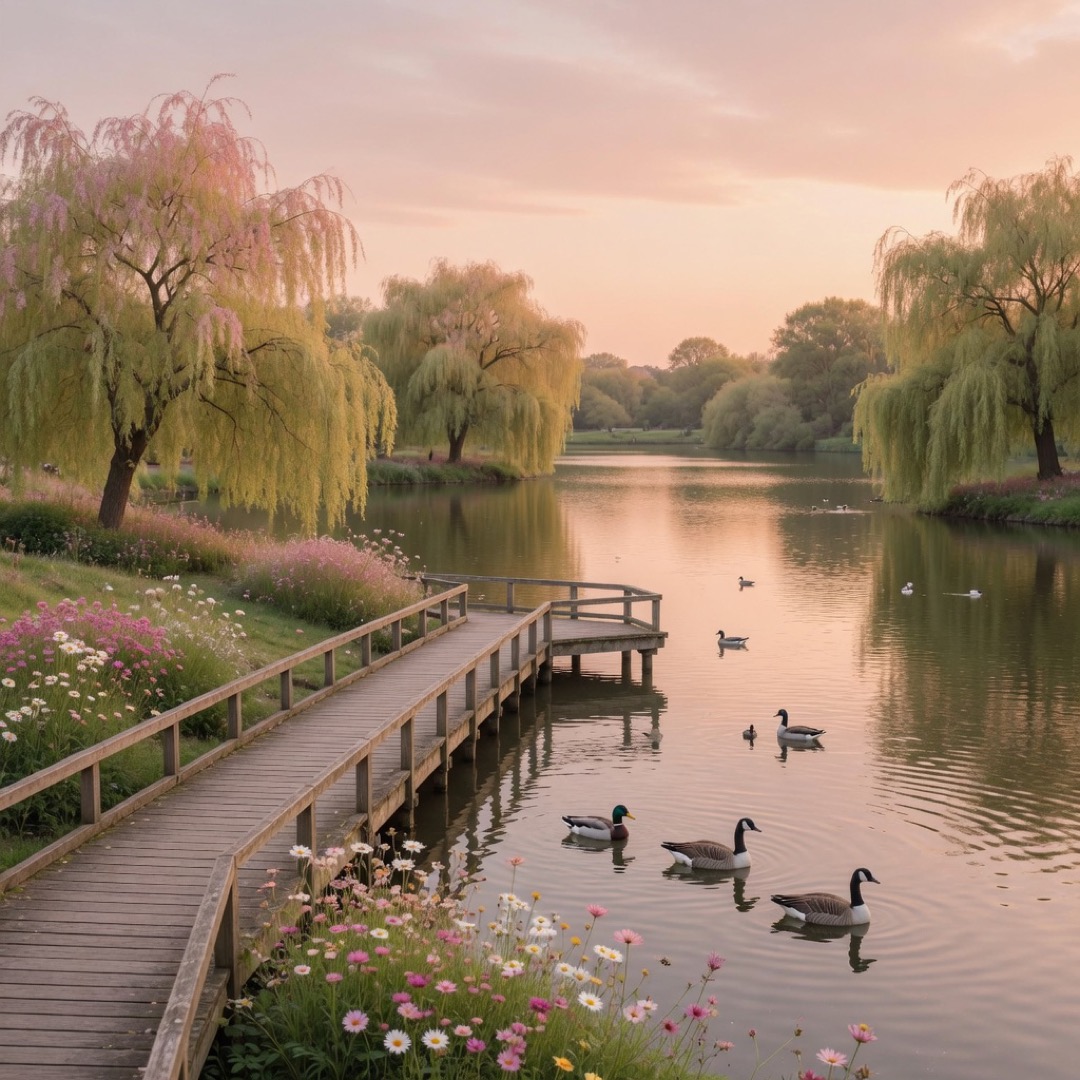 Lake path at Chorlton Water Park