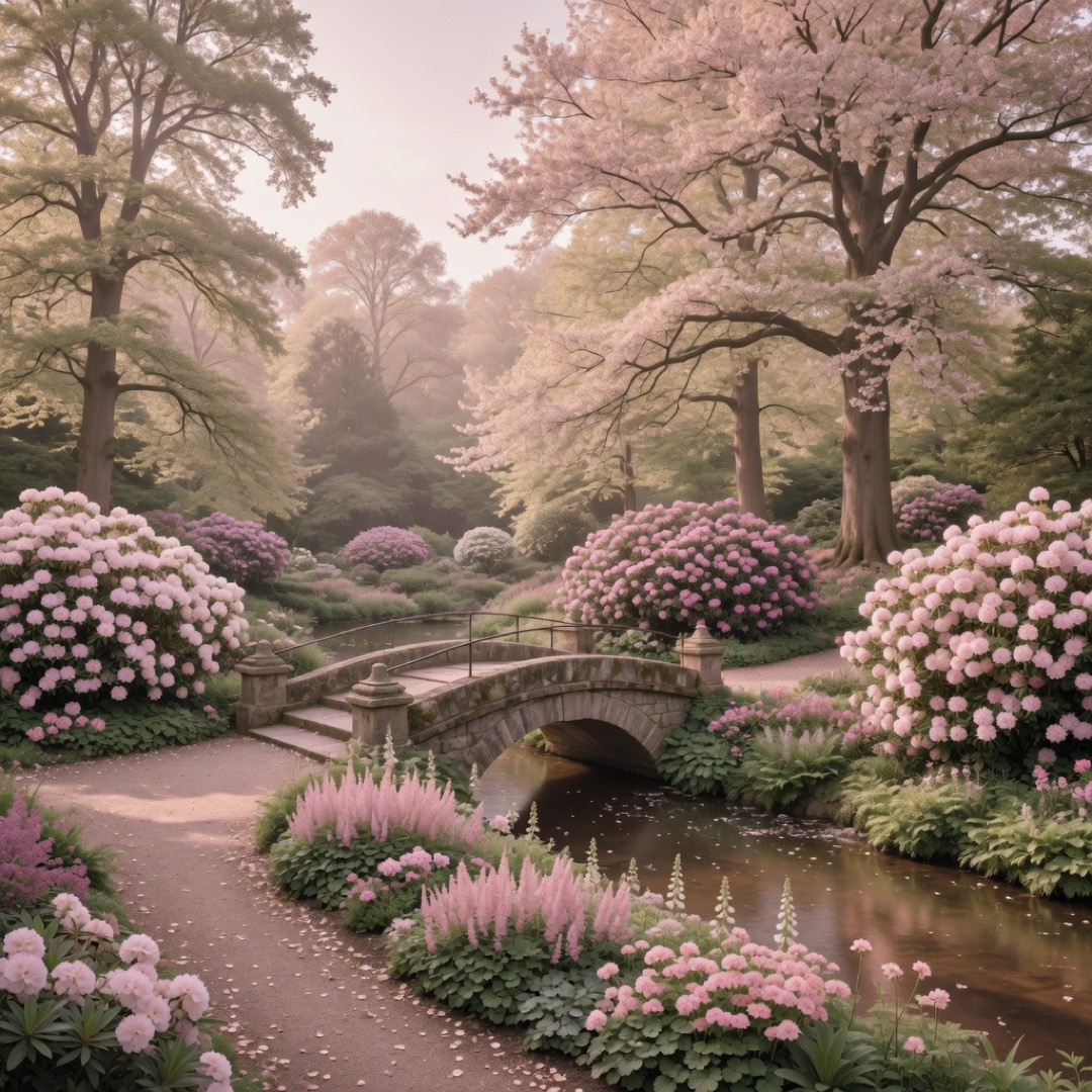Garden paths at Fletcher Moss, Manchester