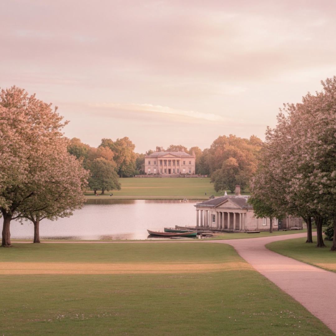 Open lawns at Heaton Park, Manchester