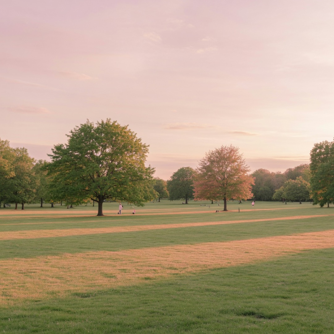 The wide open lawns of Royal Park