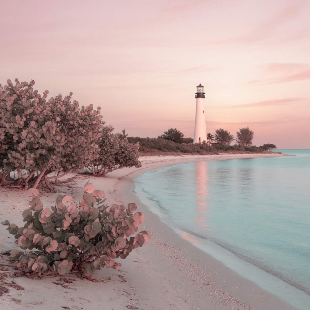 Lighthouse lawn at Cape Florida State Park, Miami