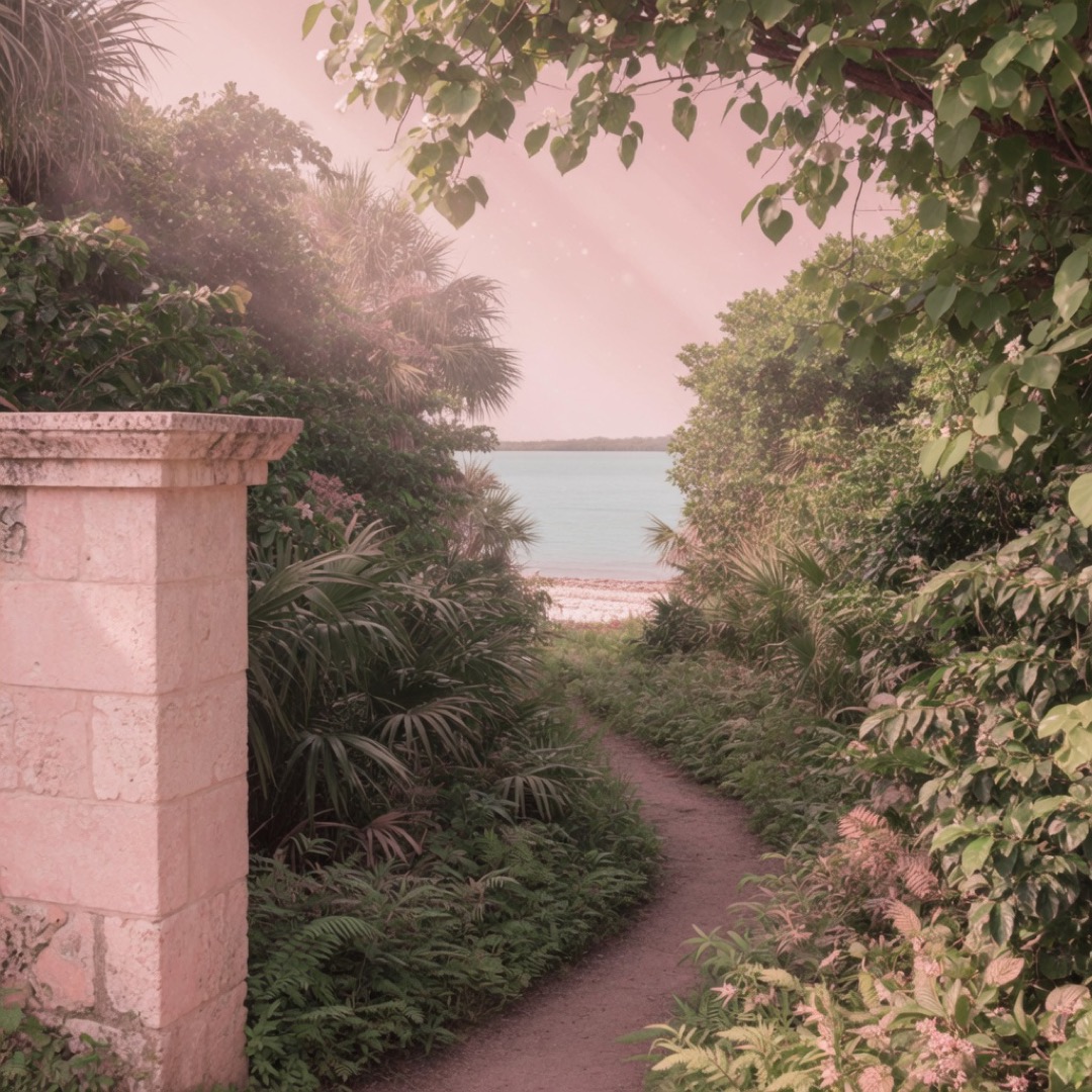 Bayfront grounds and trees at the Deering Estate, Miami