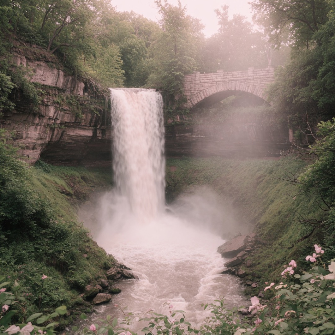 Waterfall at Minnehaha Park, Minneapolis