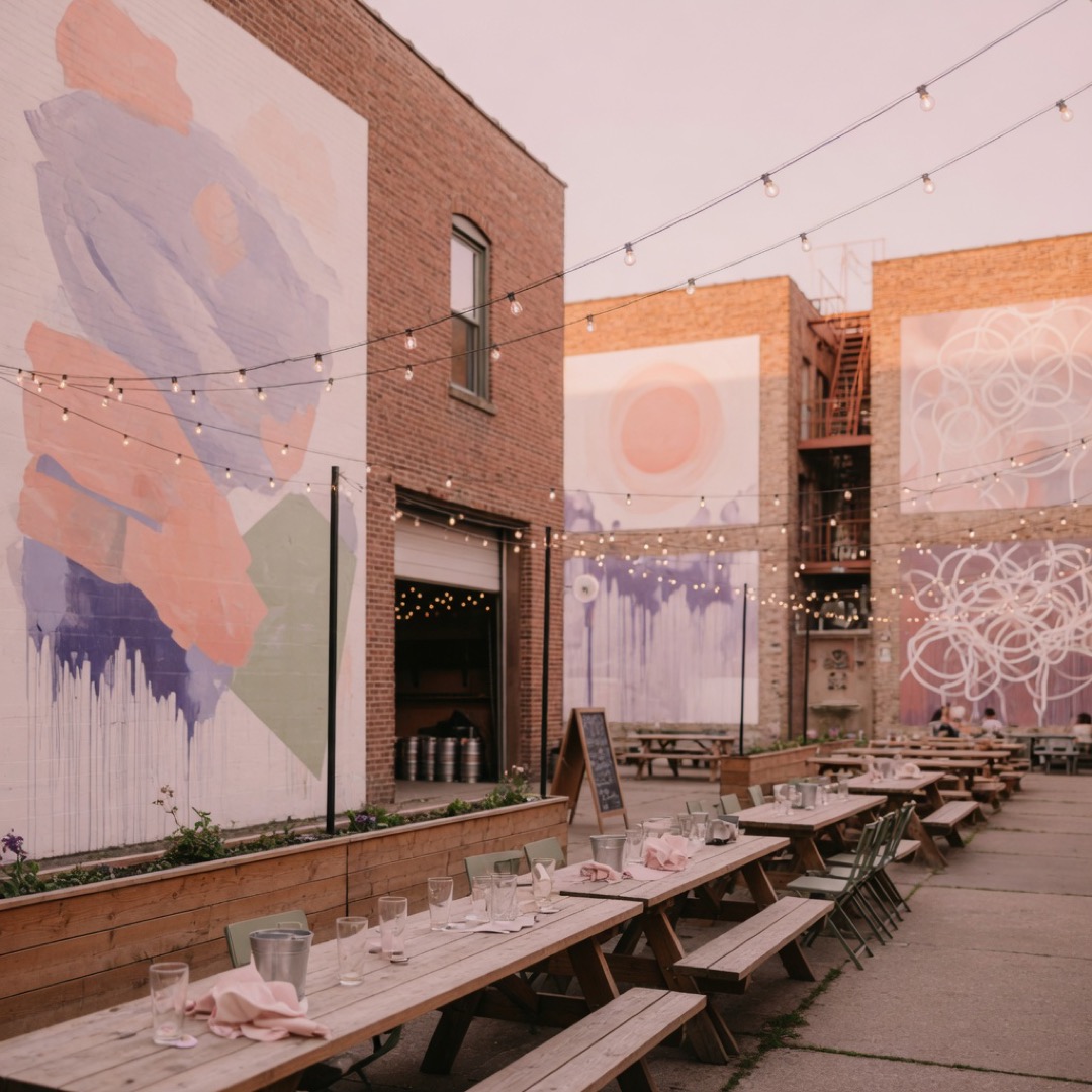 Arts district street in Northeast Minneapolis