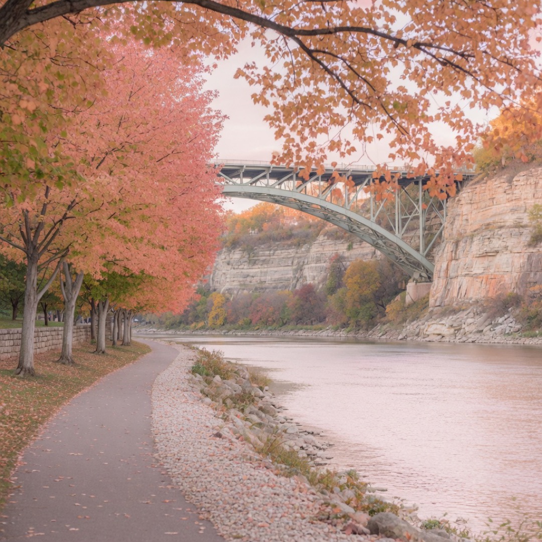 River parkway trail in Minneapolis