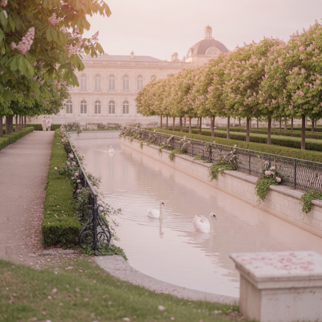 Nymphenburg park — palace grounds landscape — Munich