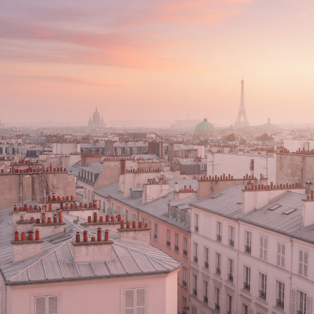 Paris rooftops viewed from Parc de Belleville