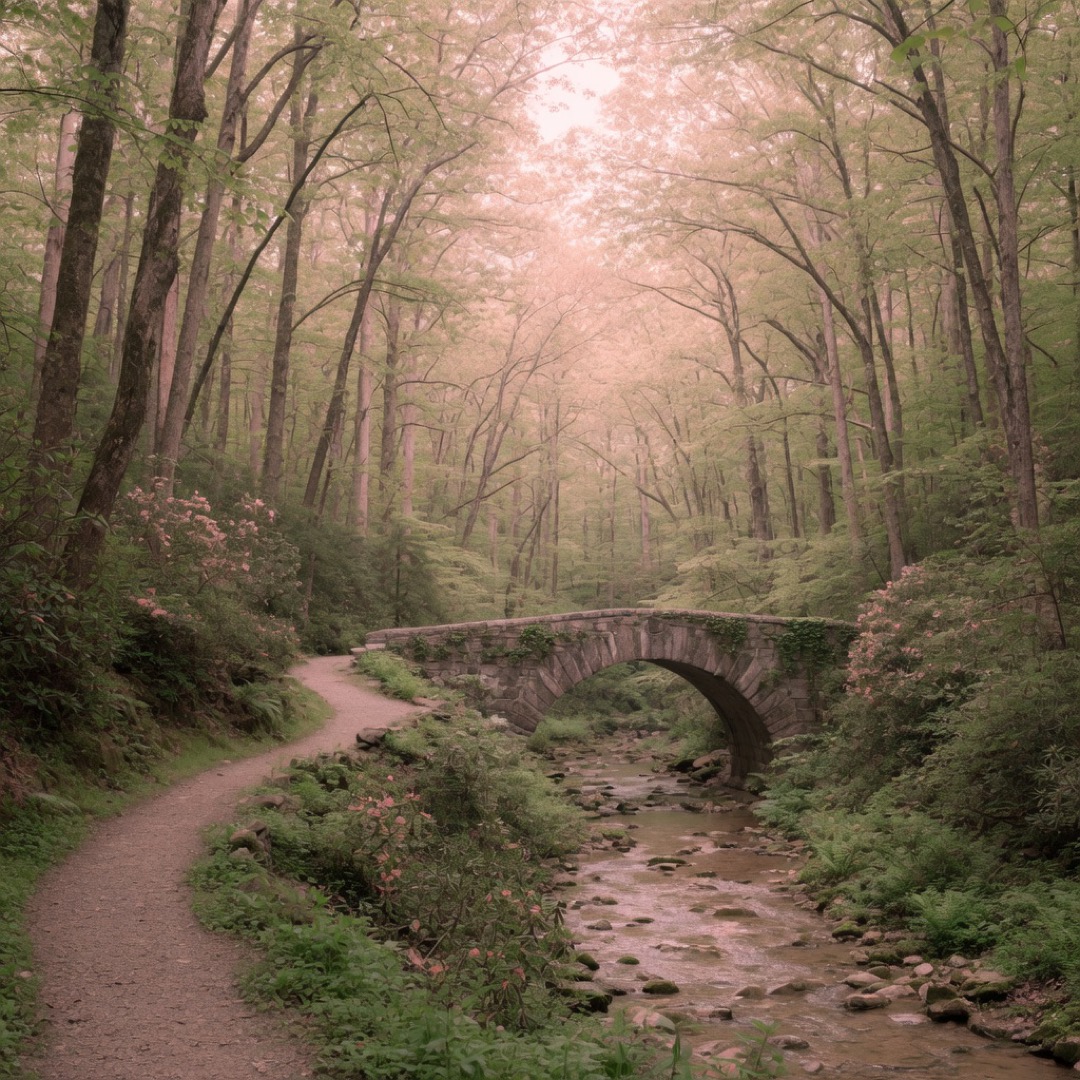 Forest path in Wissahickon Valley Park, Philadelphia