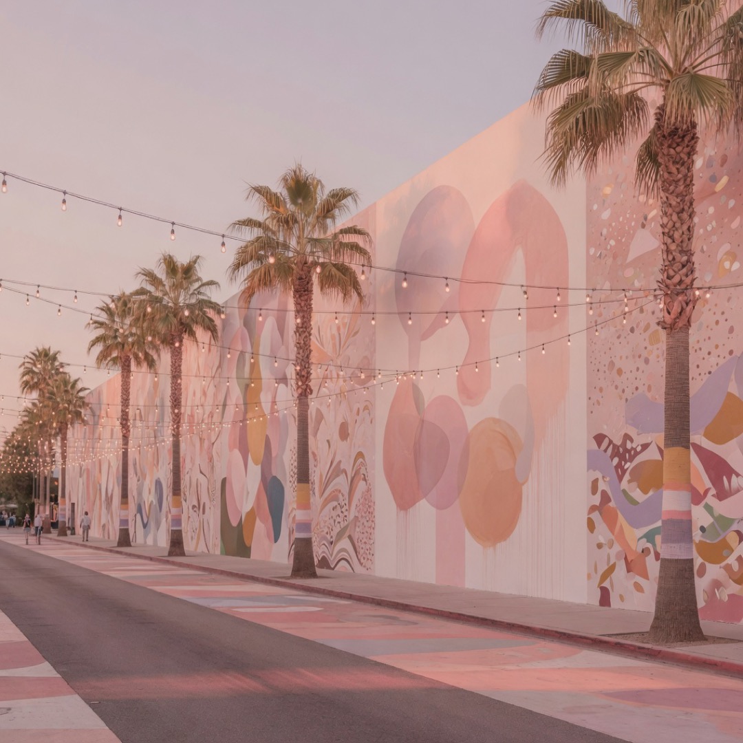 Murals and streetscape on Roosevelt Row, Phoenix