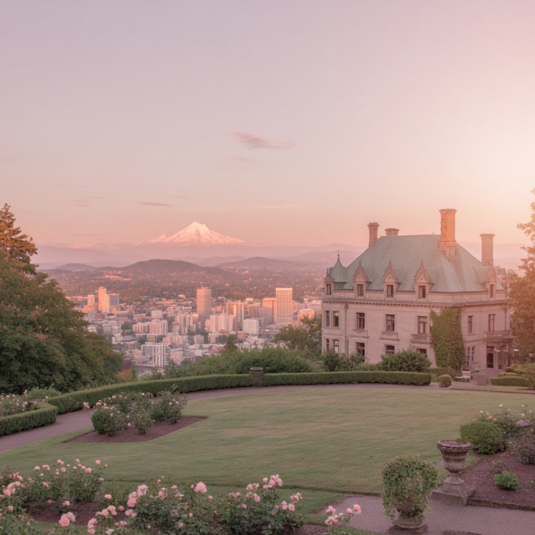 City viewpoint near Pittock Mansion, Portland