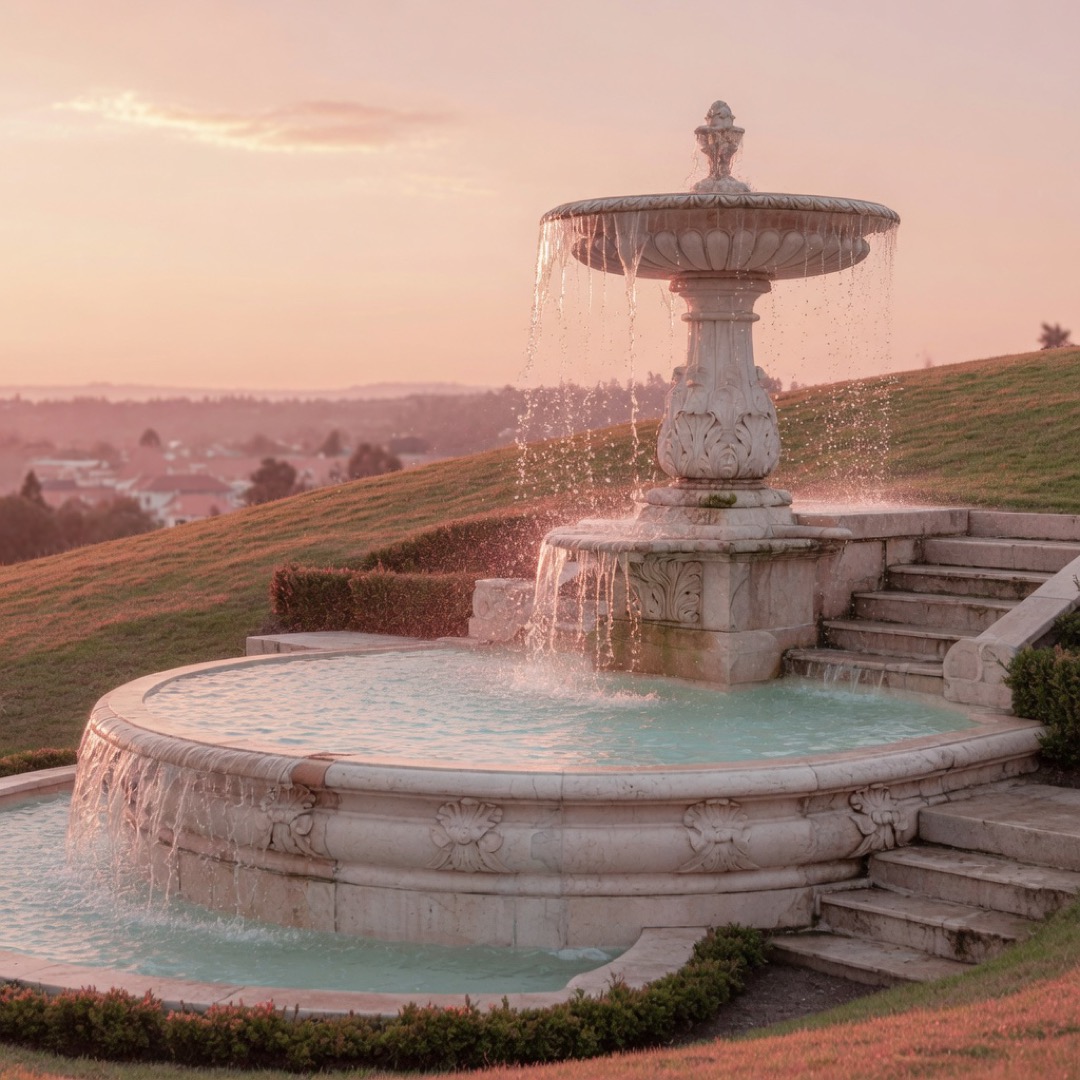The Acqua Paola fountain on the Gianicolo at evening light