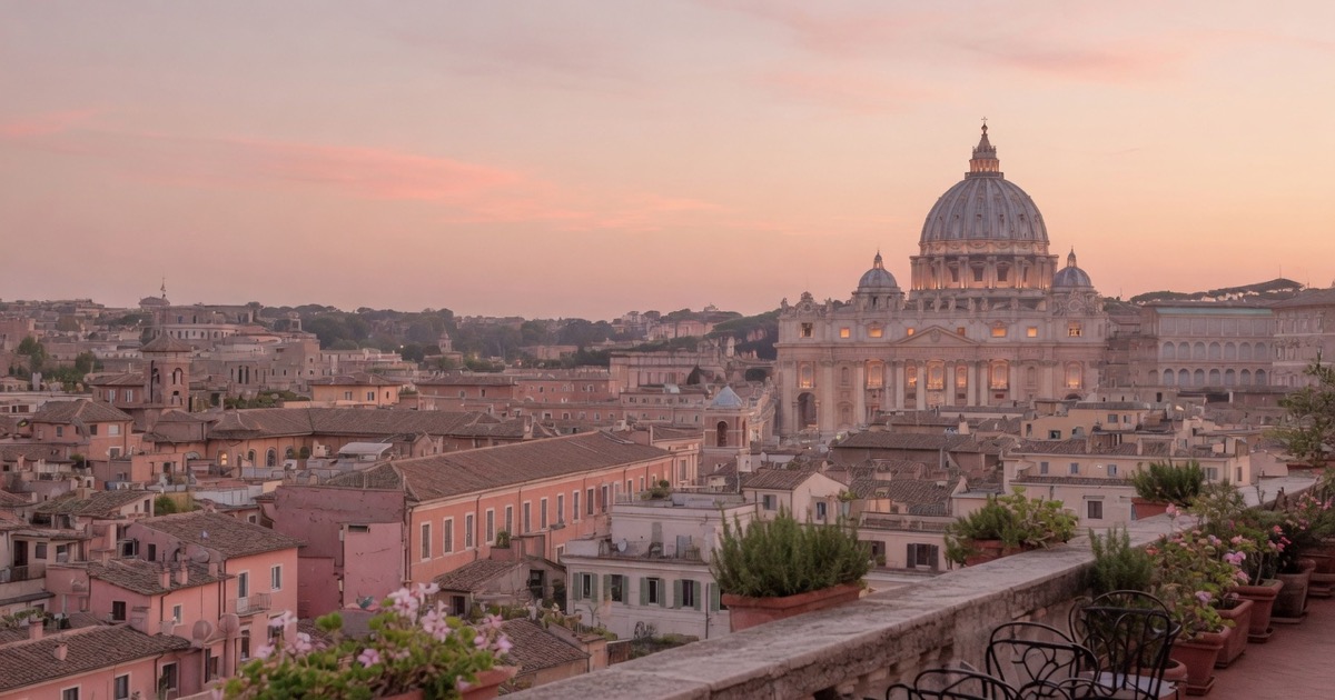 Soft dusk light over Rome's Gianicolo skyline and St. Peter's for a first-meet guide