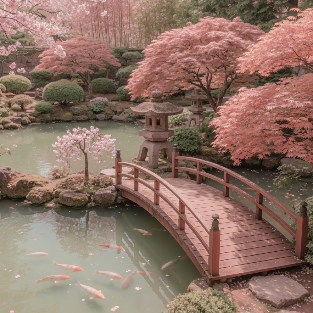 Garden paths at the Japanese Friendship Garden, San Diego