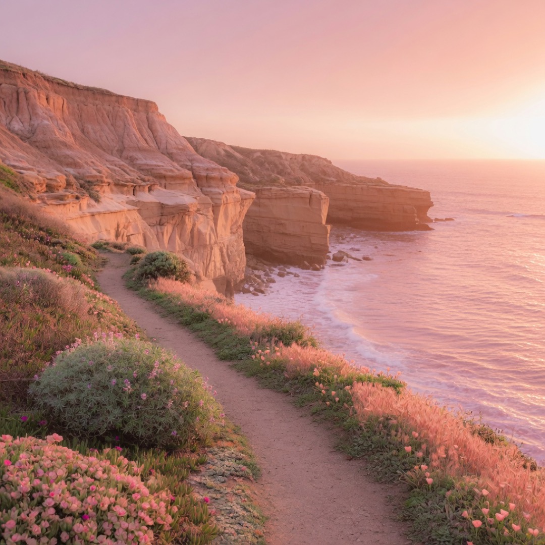 Ocean cliffs at Sunset Cliffs, San Diego