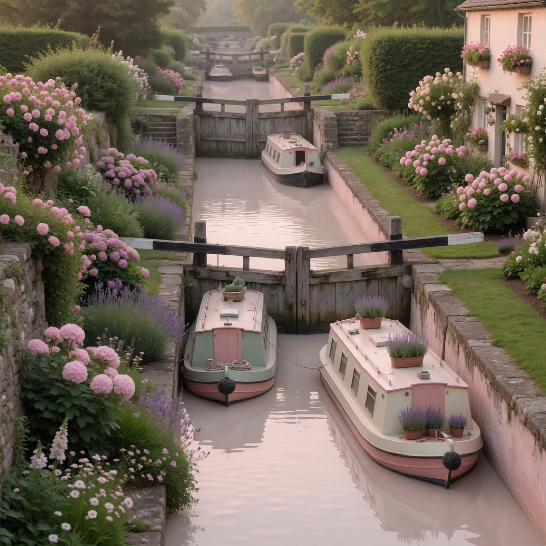 Locks and gardens at the Ballard Locks, Seattle