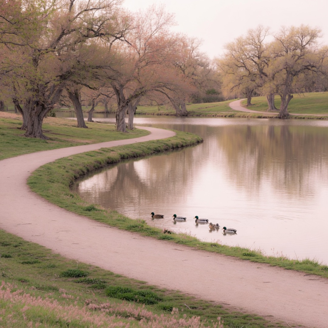 Lake loop path at Green Lake, Seattle