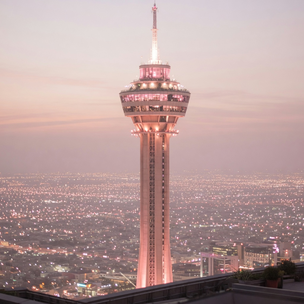 N Seoul Tower glowing above the city at dusk