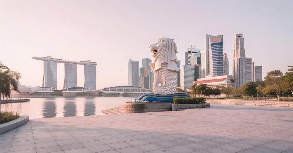 Soft Blush hero for Singapore — soft light, public place scale, no faces