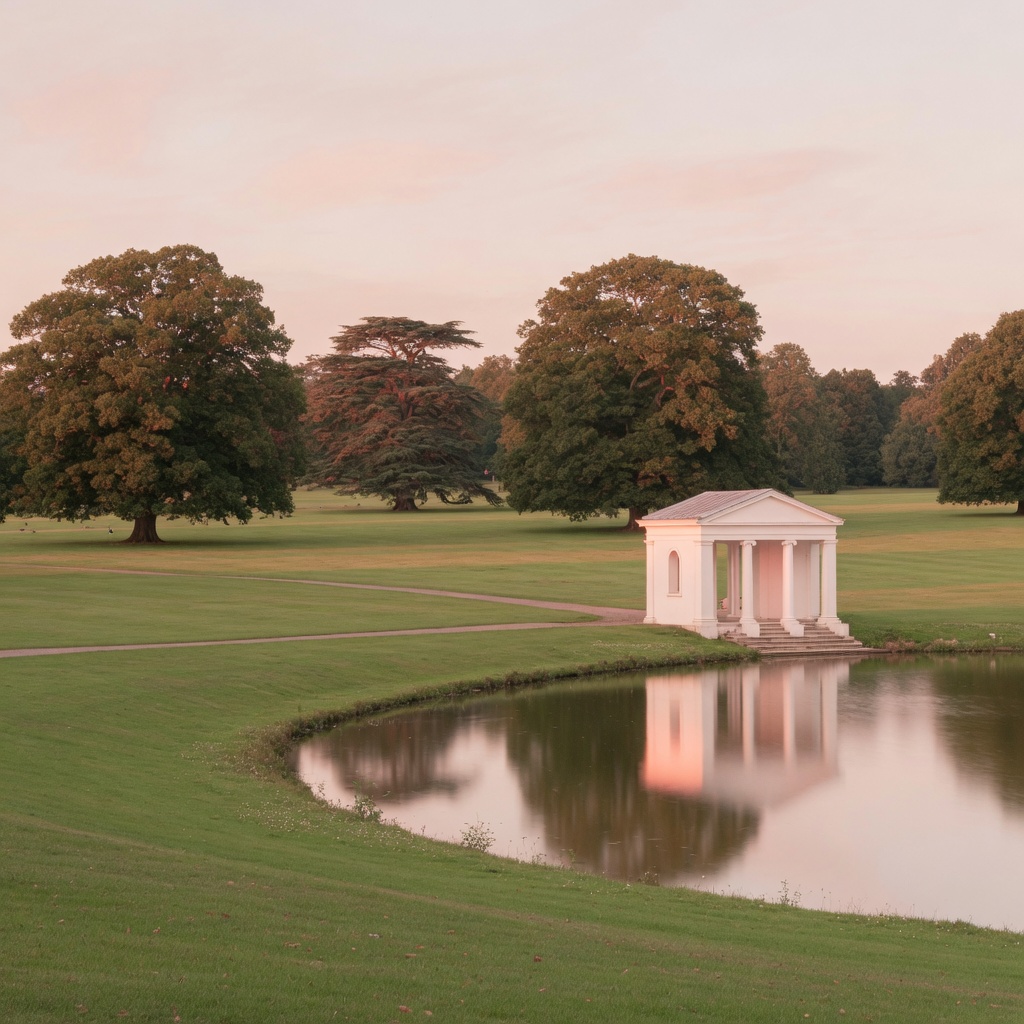 The lawns and pavilion of Haga Park beside Brunnsviken