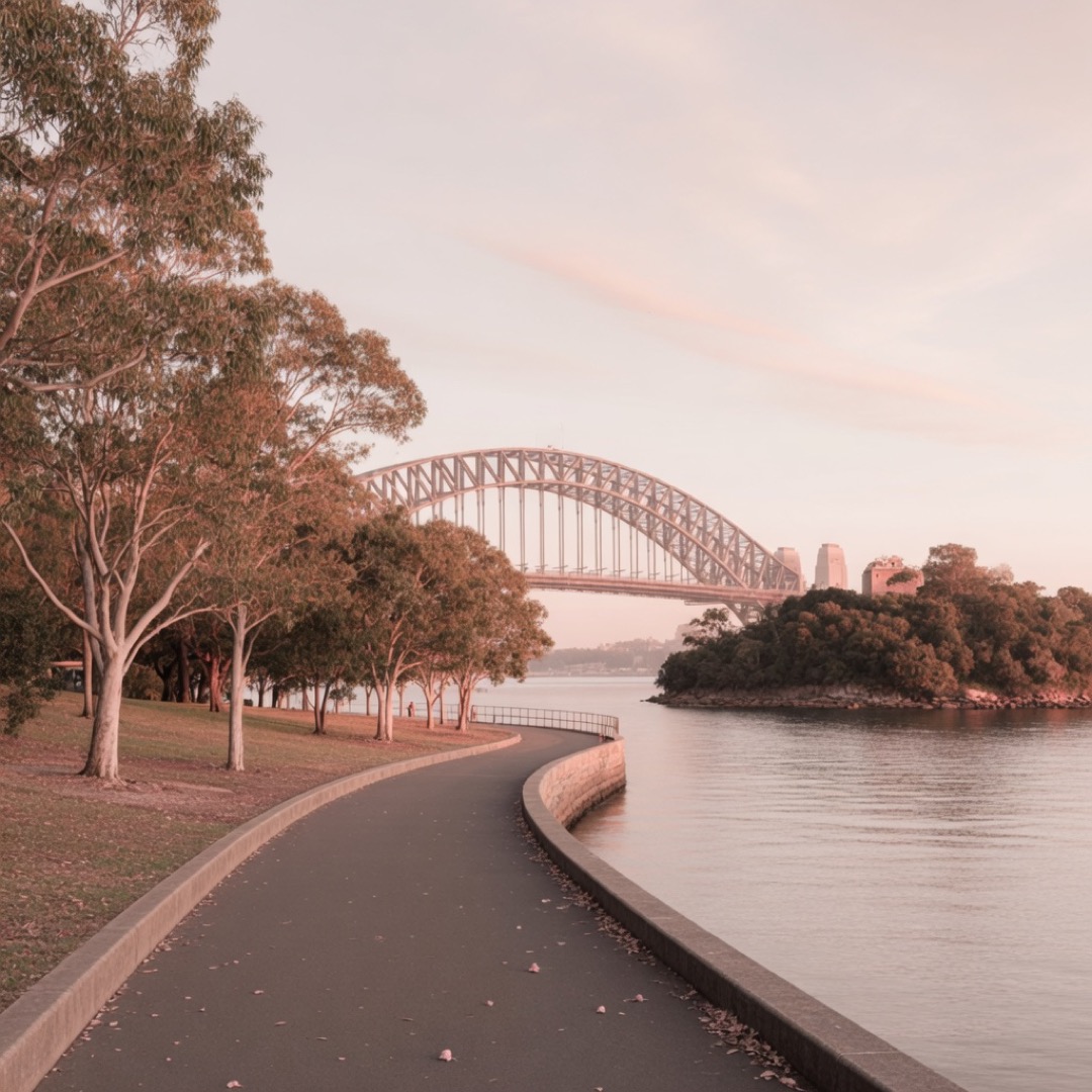 The harbour view from the Hermitage Foreshore track