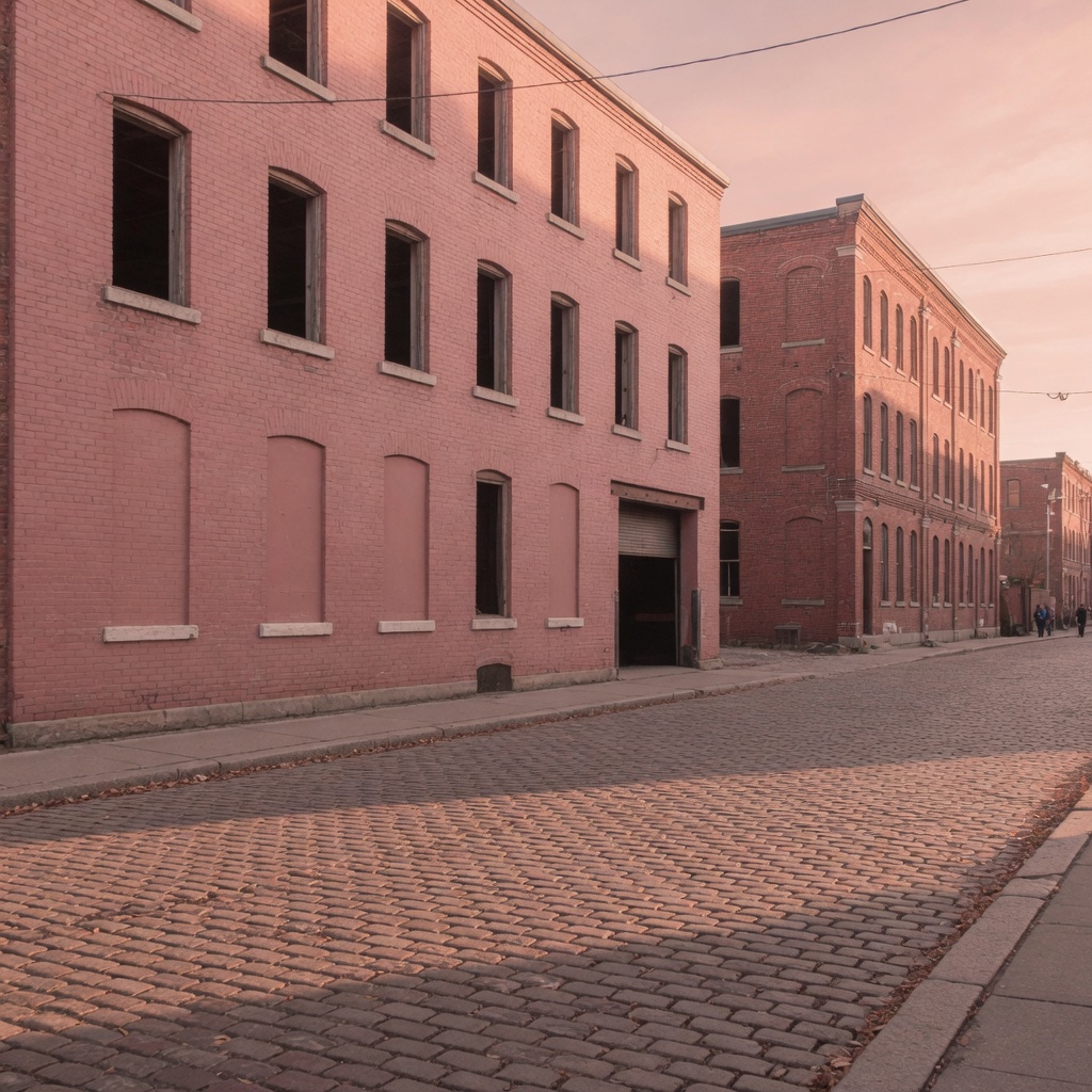 Cobblestone streets and red-brick heritage buildings of the Distillery District