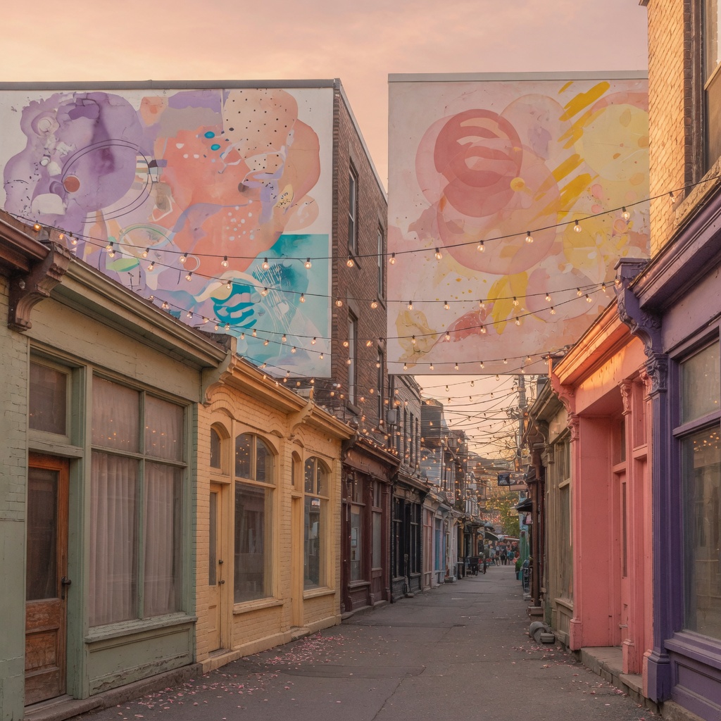 Colourful houses and market stalls of Kensington Market