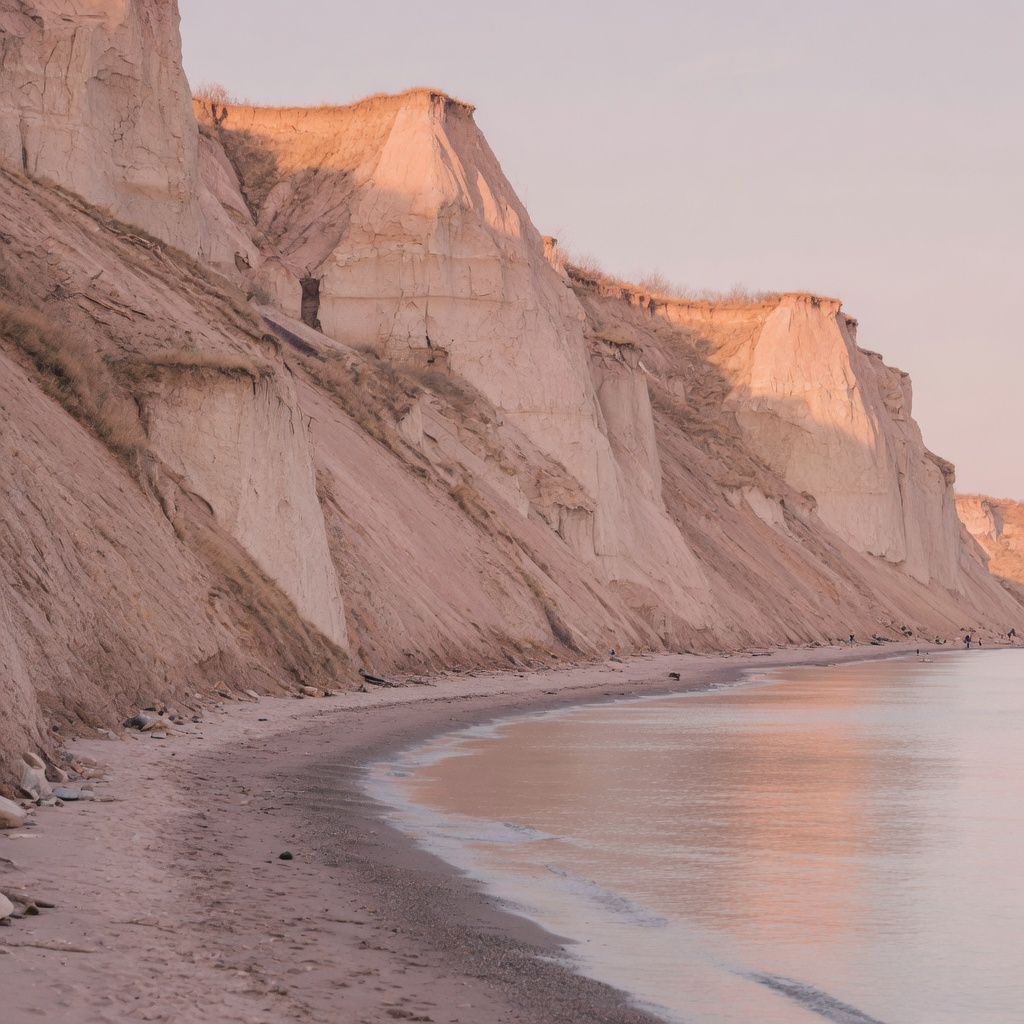 The dramatic clay bluffs above Lake Ontario in the east end