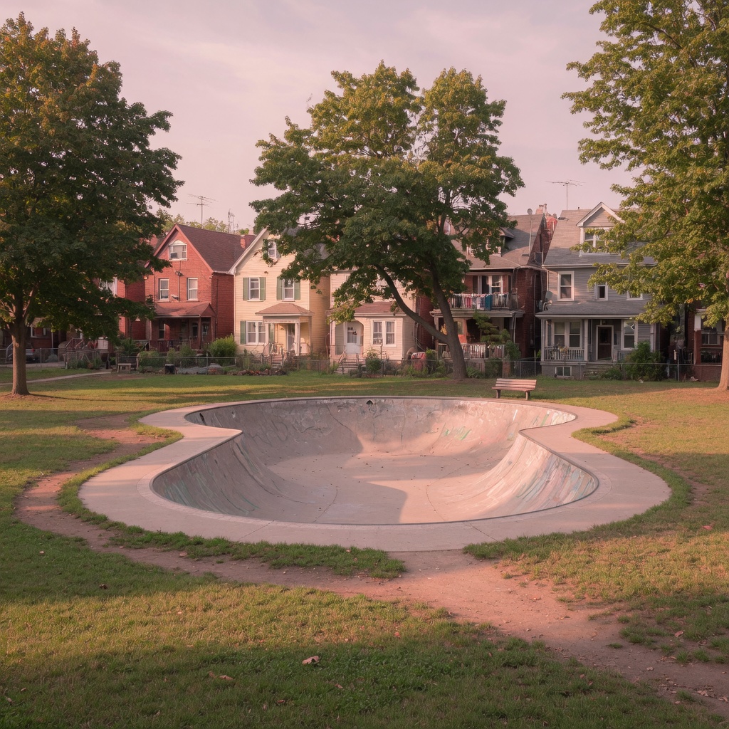 The grass bowl of Trinity Bellwoods with the Queen West neighbourhood around it