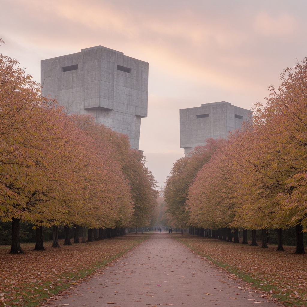 Chestnut avenue and the flak towers rising above Vienna’s Augarten