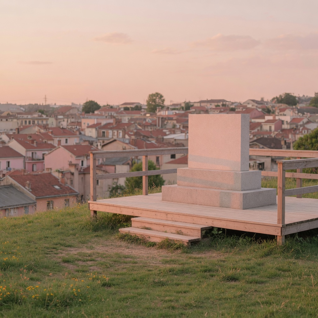 The viewing platform on the Warsaw Uprising Mound above the city