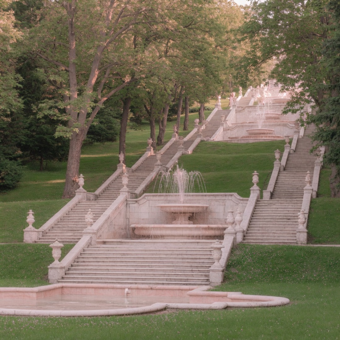 Terraced lawn and cascade at Meridian Hill Park, Washington