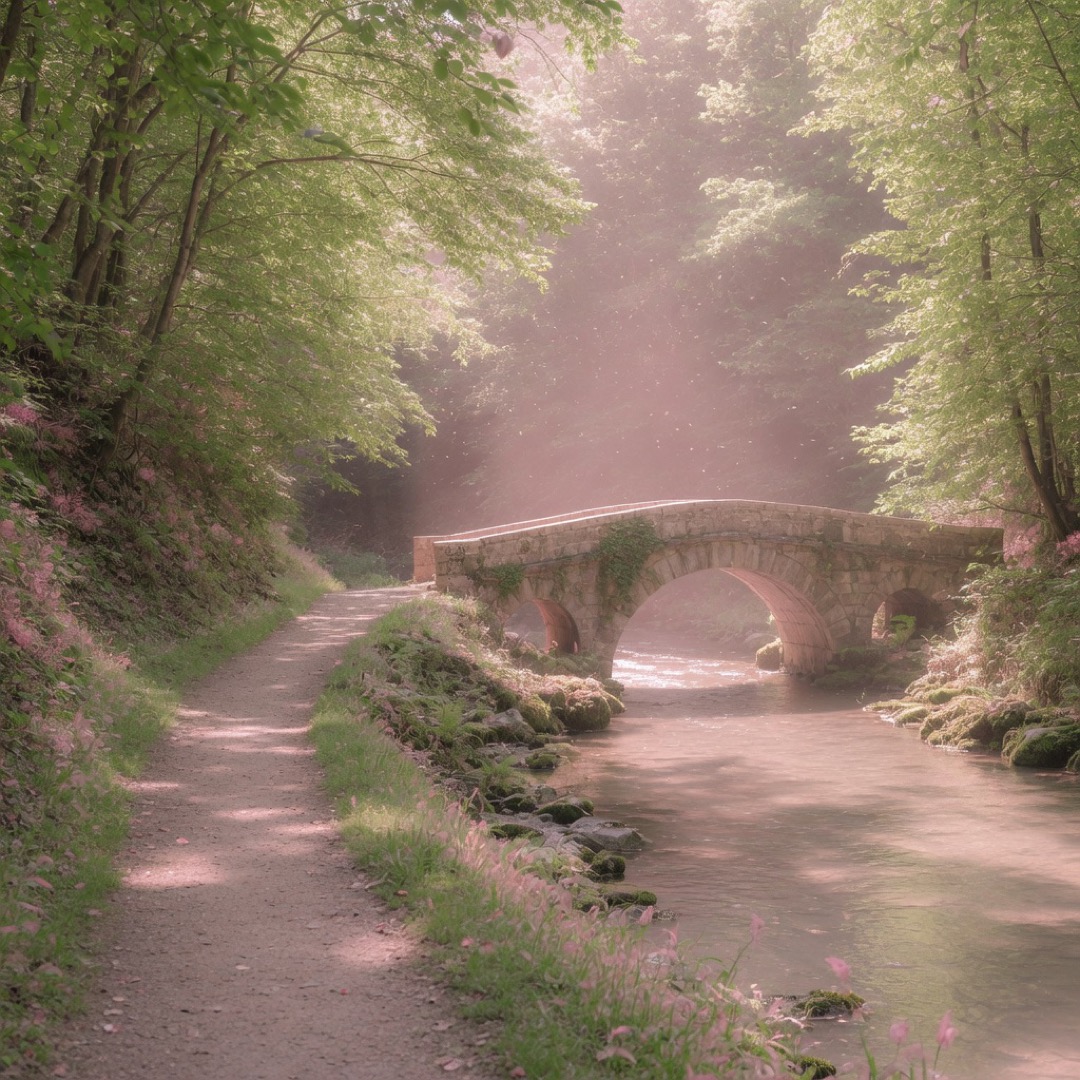 Tree-lined path in Rock Creek Park, Washington