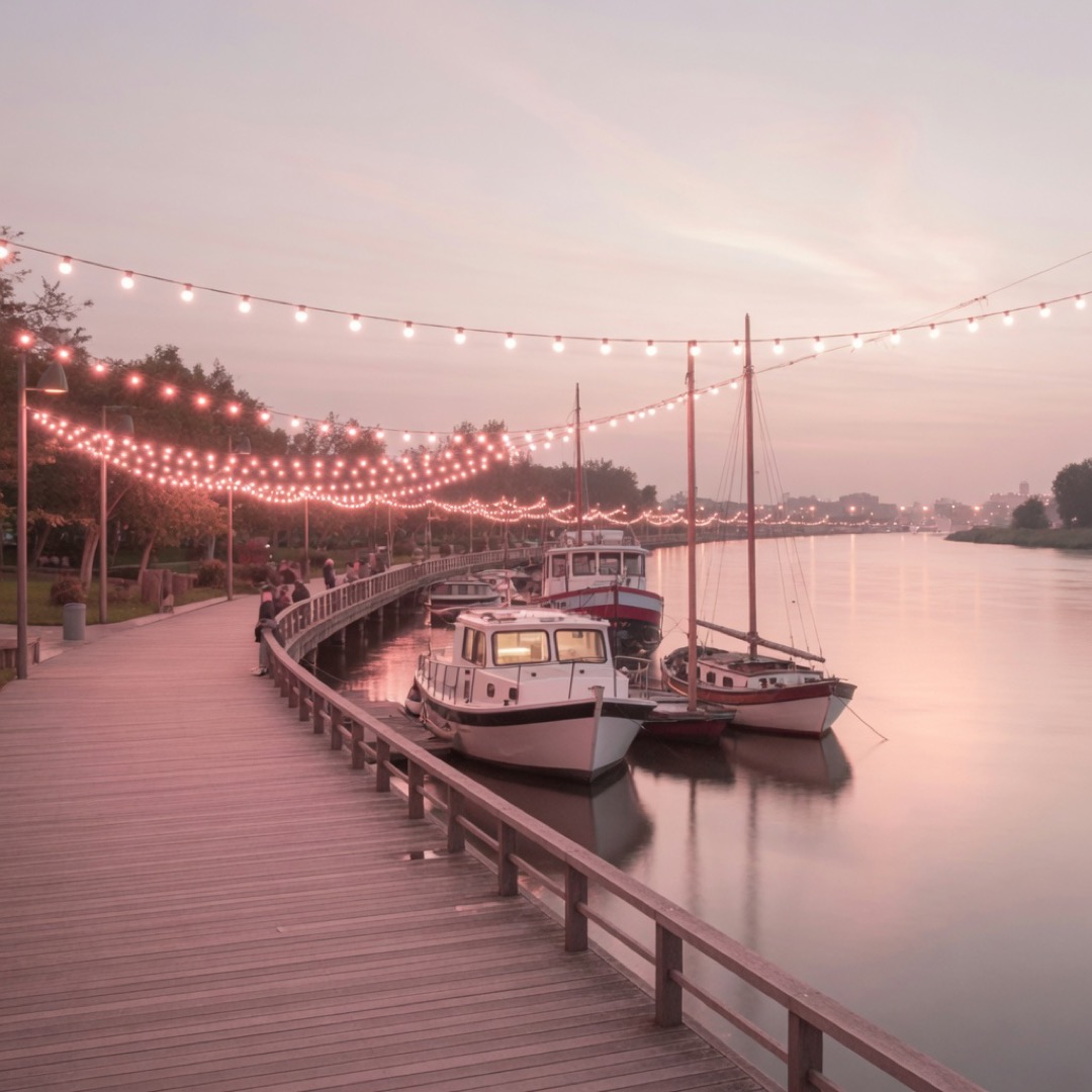 Waterfront boardwalk at The Wharf, Washington